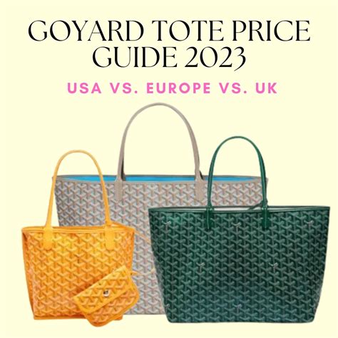 2023 goyard prices|Goyard prices in USA.